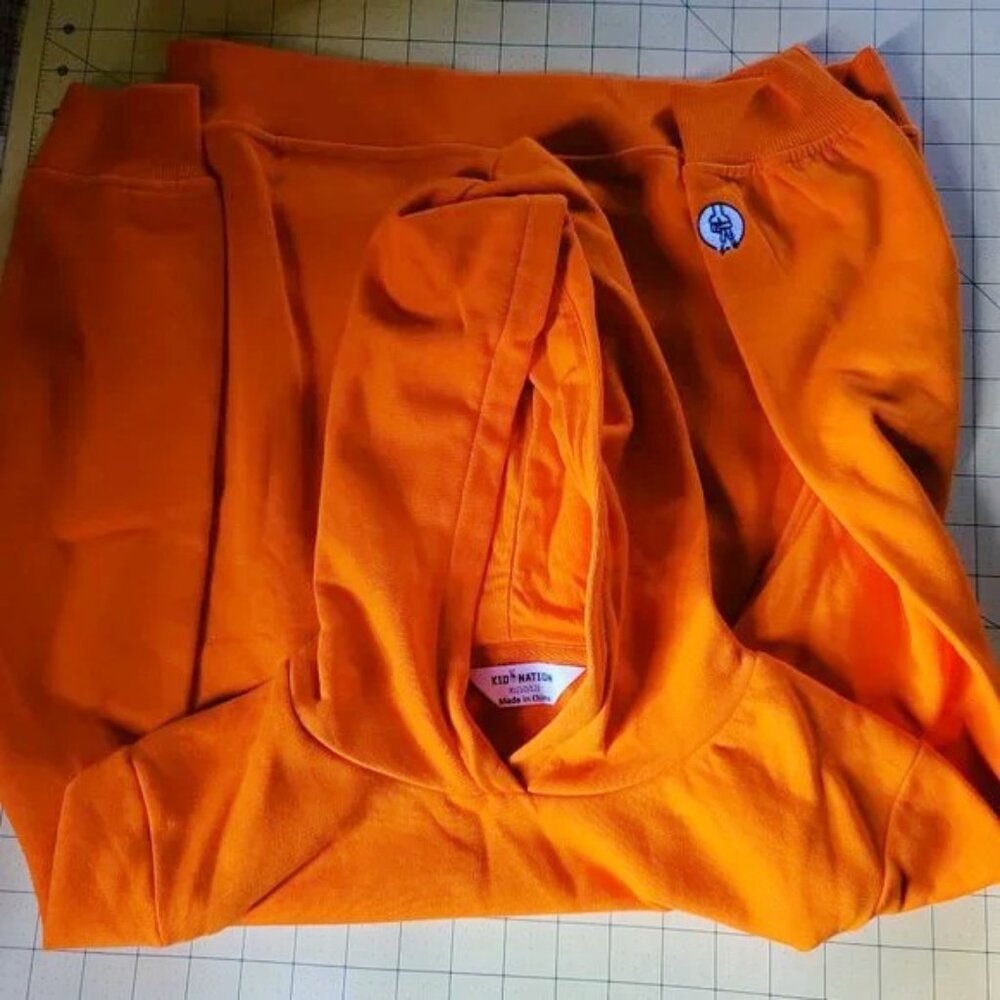 New, but No Tags - Orange Hooded Sweatshirt Girls or Boys 10-12
